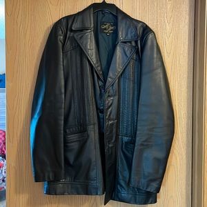 Vintage Mens leather dress jacket 44T tall